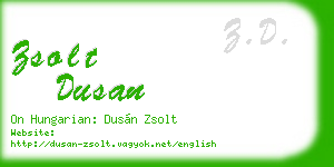 zsolt dusan business card